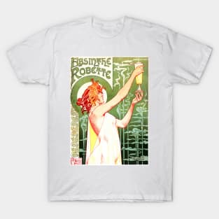 ABSINTHE ROBETTE by Henri Privat Livemont French Art Nouveau T-Shirt